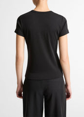Pima Cotton-Blend '90s Shrunken T-Shirt in Short Sleeve | Vince for sale