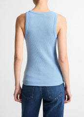 Ribbed Scoop-Neck Tank in Tank Tops | Vince US