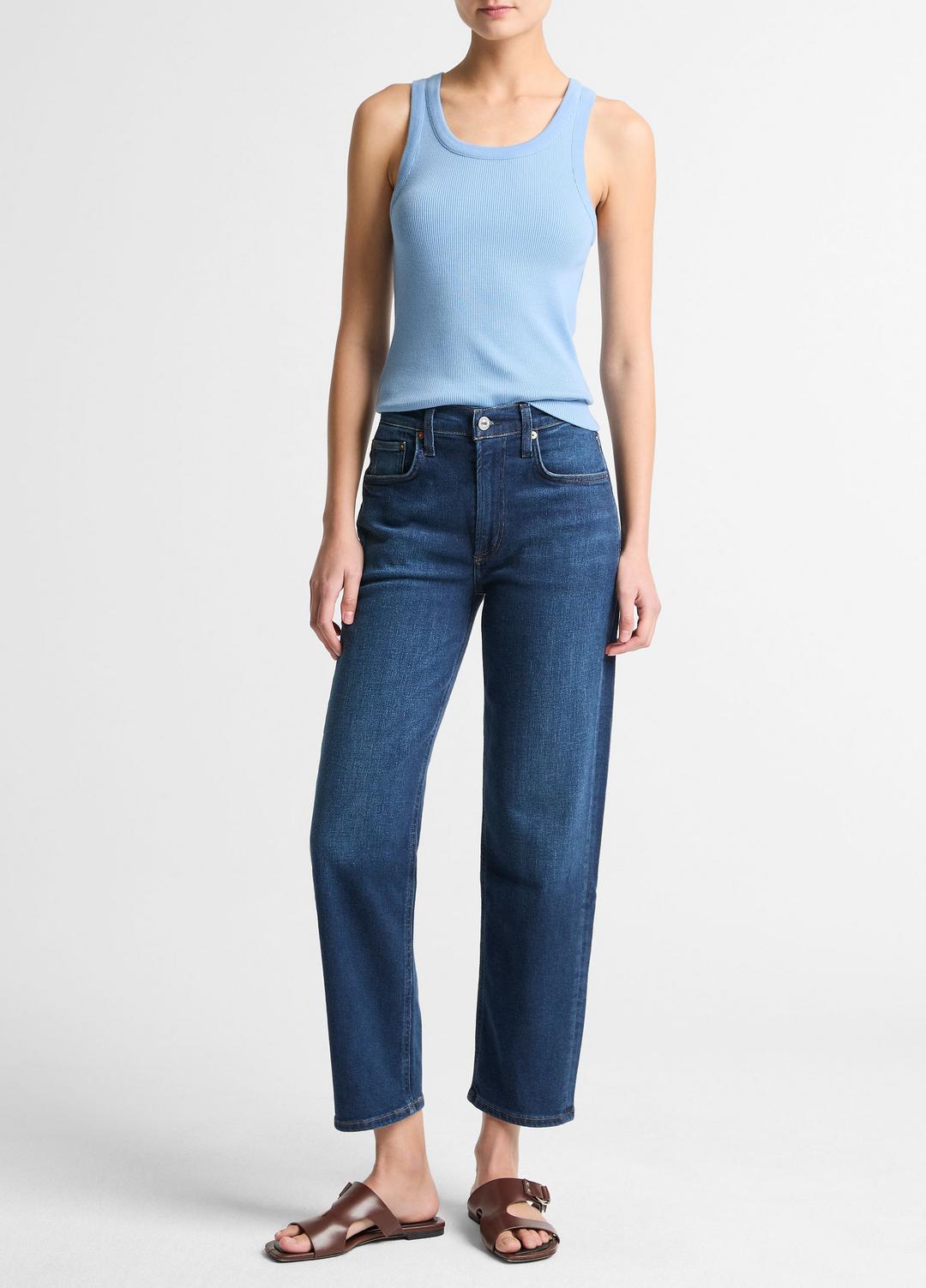 Ribbed Scoop-Neck Tank in Tank Tops | Vince US