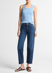 Ribbed Scoop-Neck Tank in Tank Tops | Vince US