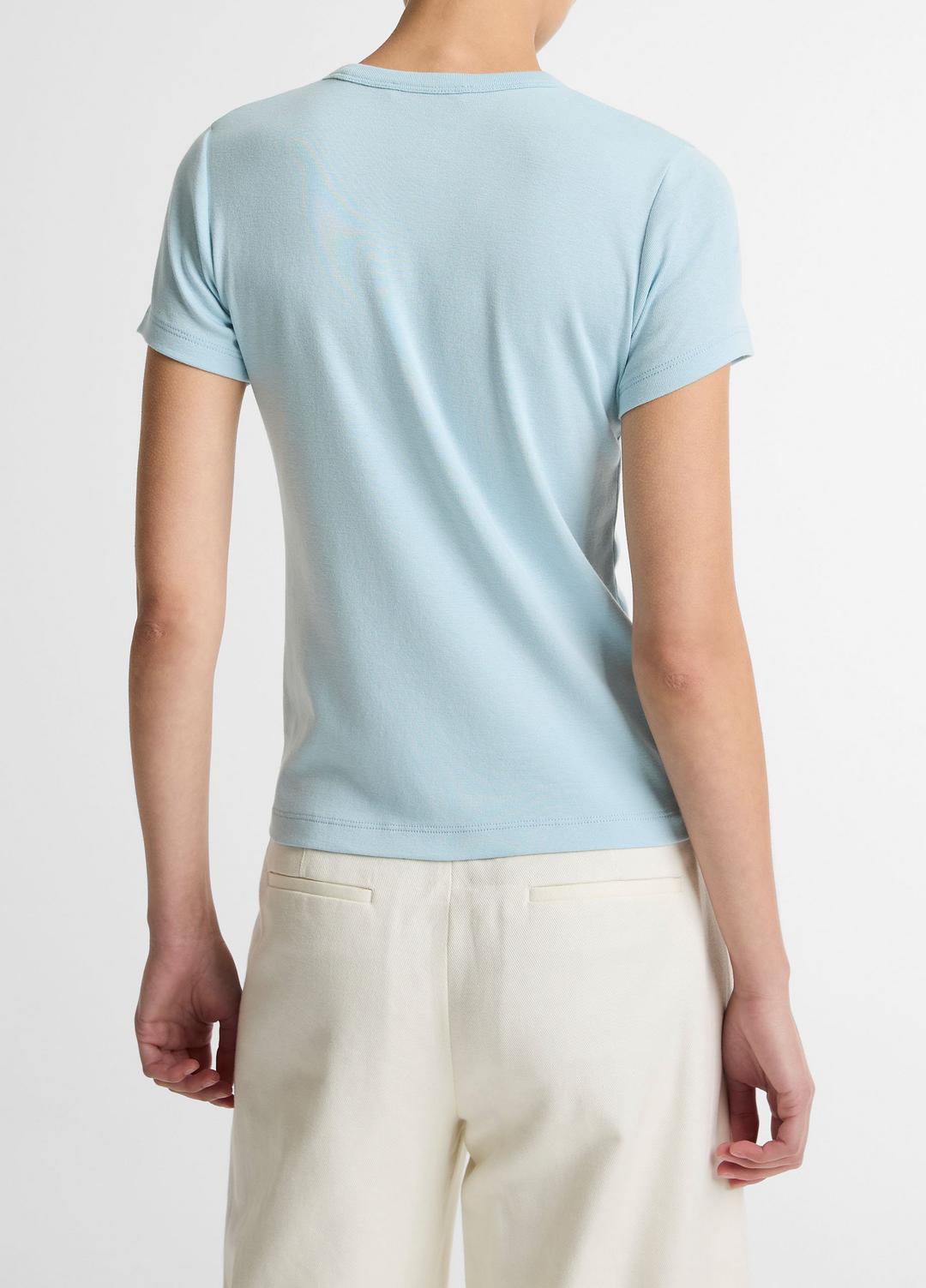 Pima Cotton-Blend '90s Shrunken T-Shirt in Short Sleeve | Vince discount