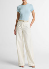 Pima Cotton-Blend '90s Shrunken T-Shirt in Short Sleeve | Vince discount