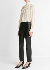 Leather Straight-Leg Trouser in Trousers | Vince for sale