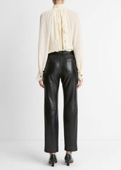 Leather Straight-Leg Trouser in Trousers | Vince for sale