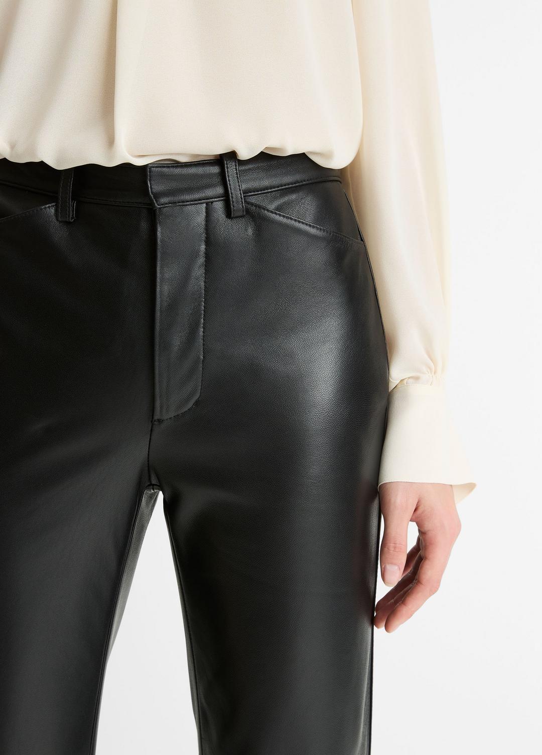 Leather Straight-Leg Trouser in Trousers | Vince for sale