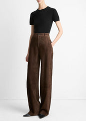 Suede Mid-Rise Trouser in Trousers | Vince on sale