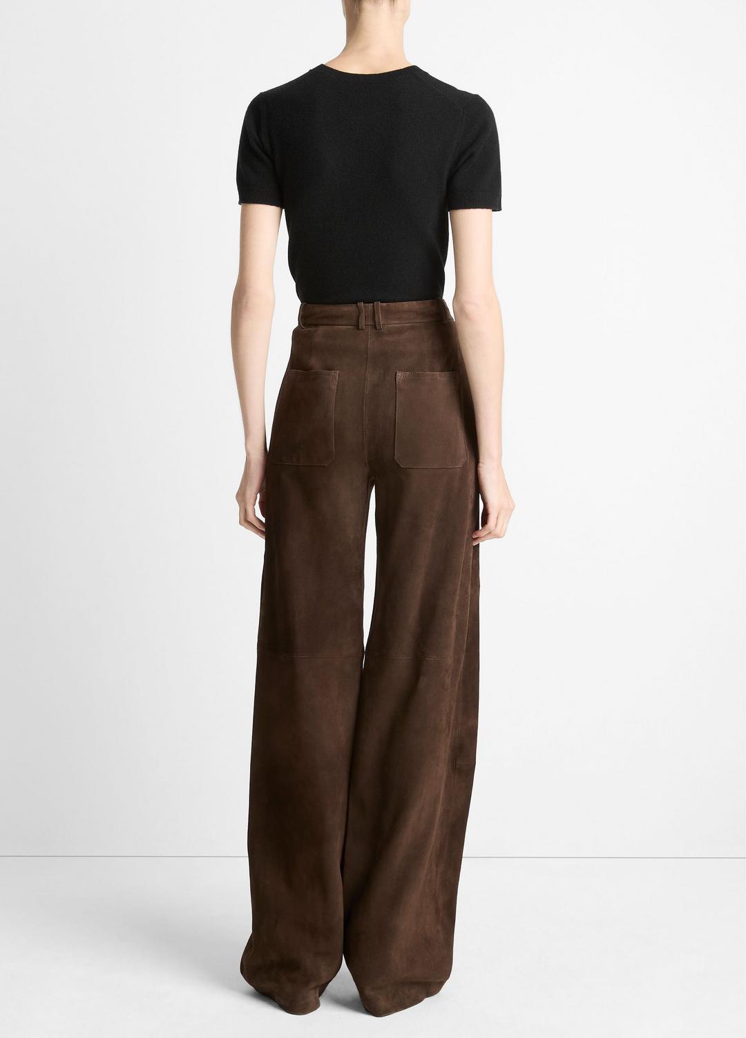 Suede Mid-Rise Trouser in Trousers | Vince on sale