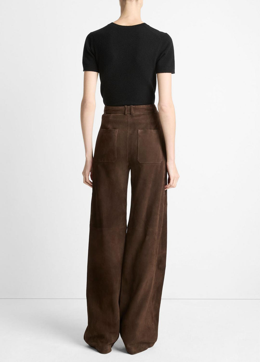 Suede Mid-Rise Trouser in Trousers | Vince on sale