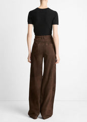Suede Mid-Rise Trouser in Trousers | Vince on sale