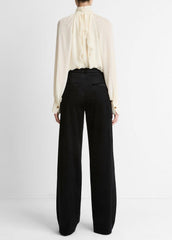 Italian Velvet High-Waist Wide-Leg Trouser in Wide Leg | Vince US