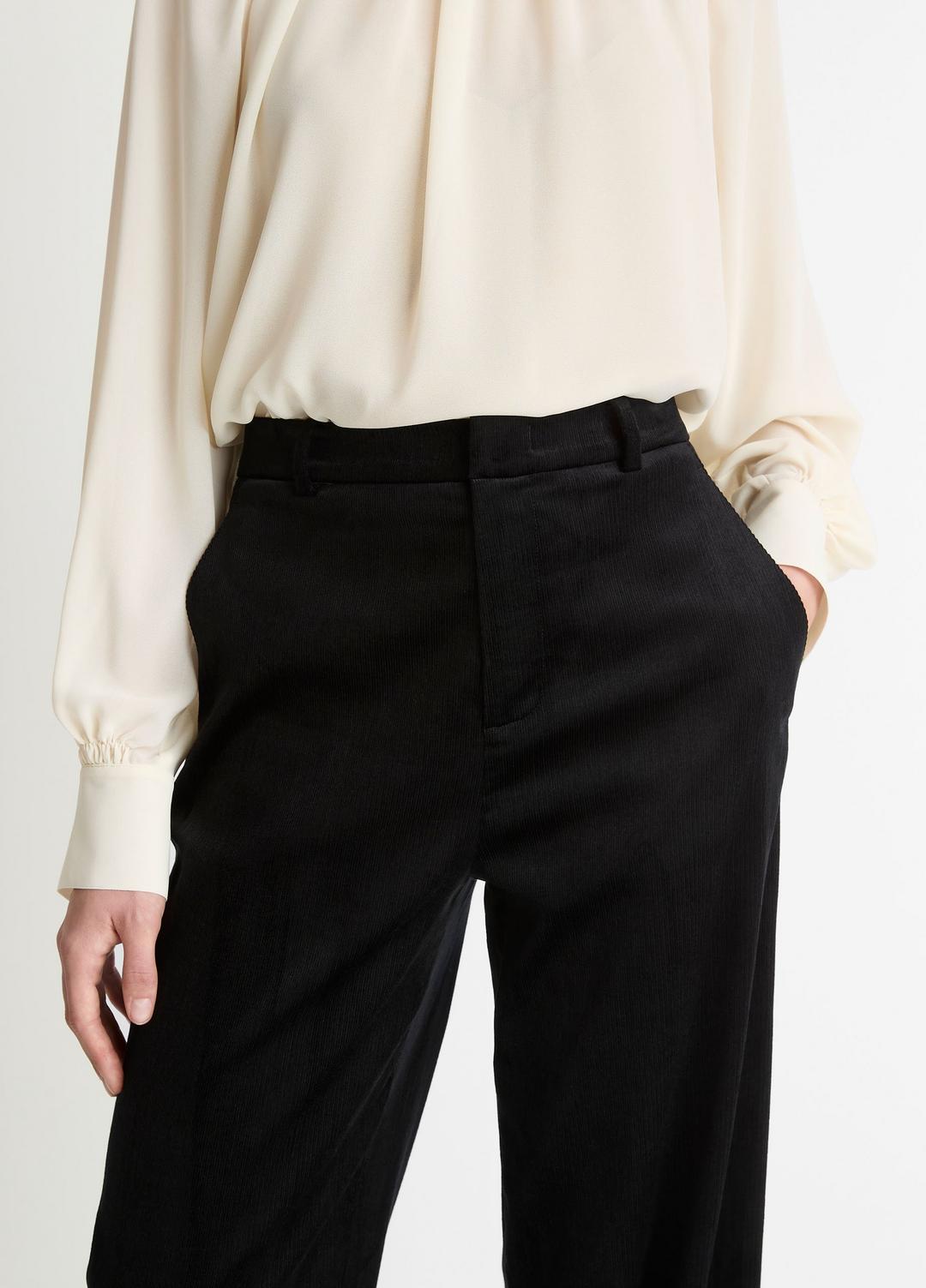 Italian Velvet High-Waist Wide-Leg Trouser in Wide Leg | Vince US