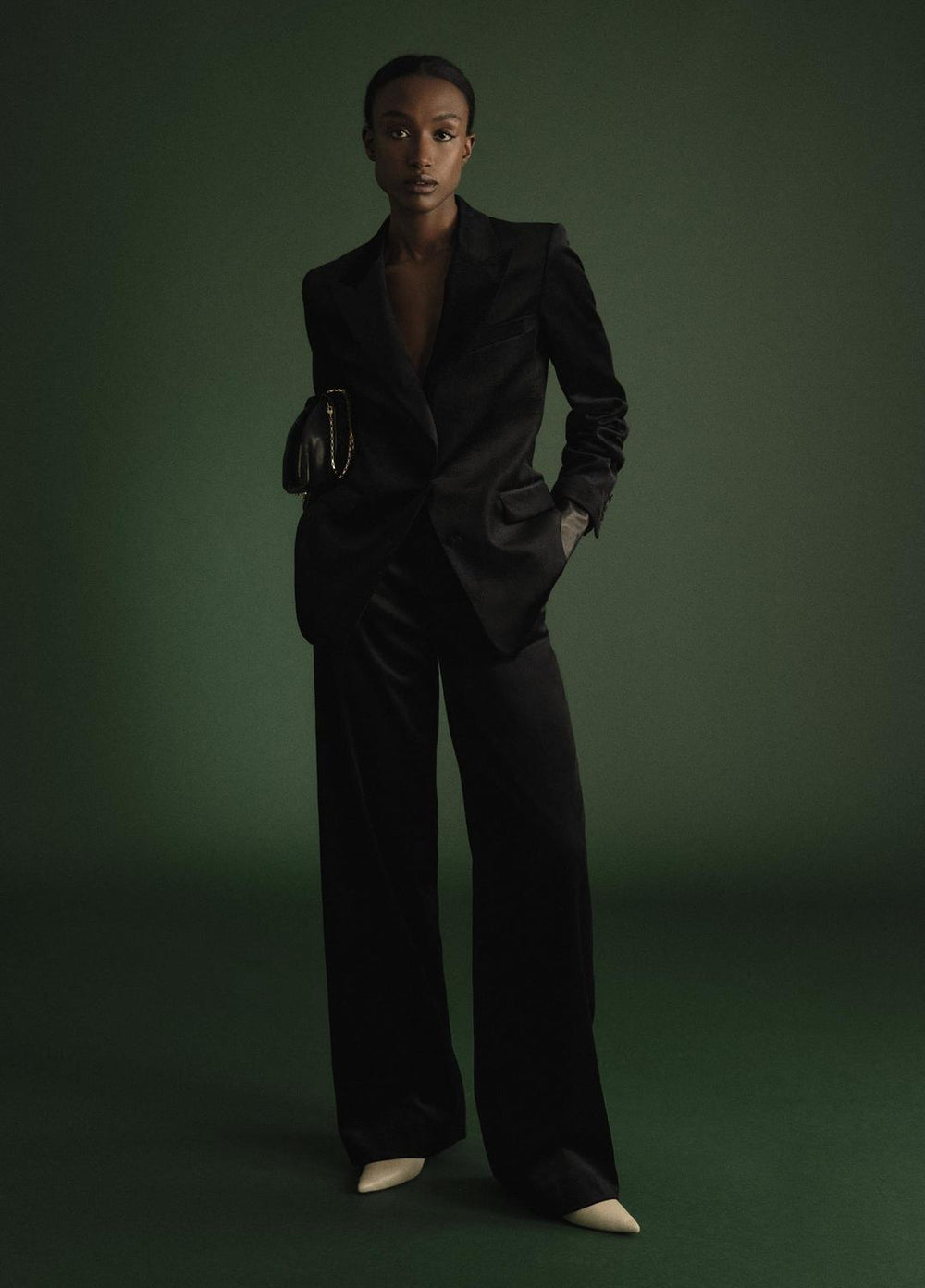 Italian Velvet High-Waist Wide-Leg Trouser in Wide Leg | Vince US