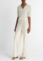 Colette High-Rise Fluid Satin Bias Pant in Pants | Vince Online