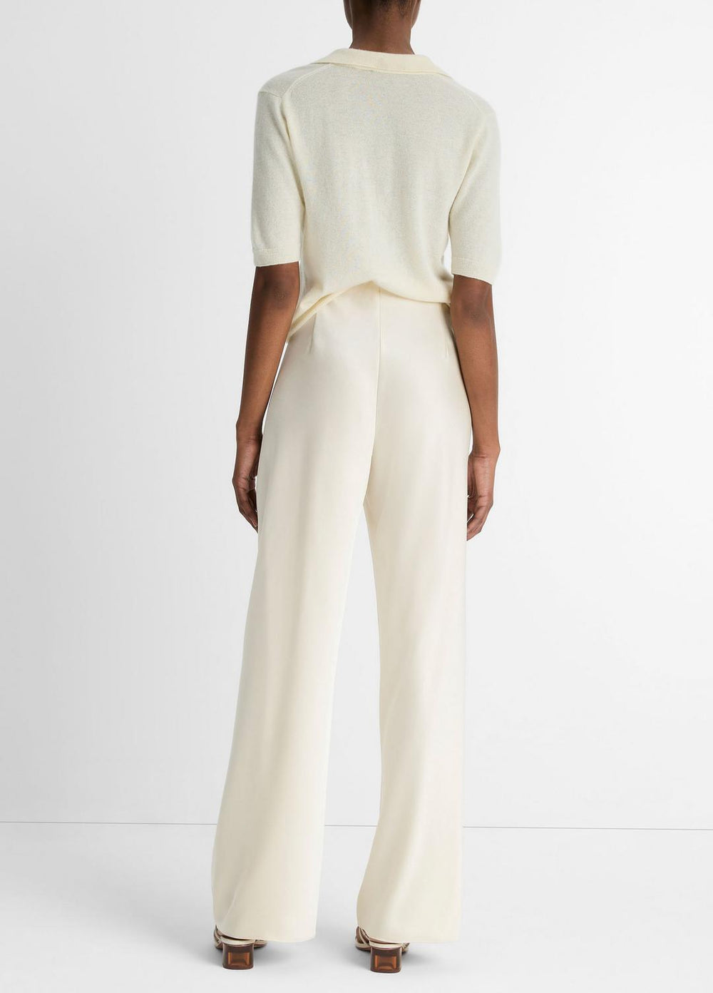 Colette High-Rise Fluid Satin Bias Pant in Pants | Vince Online