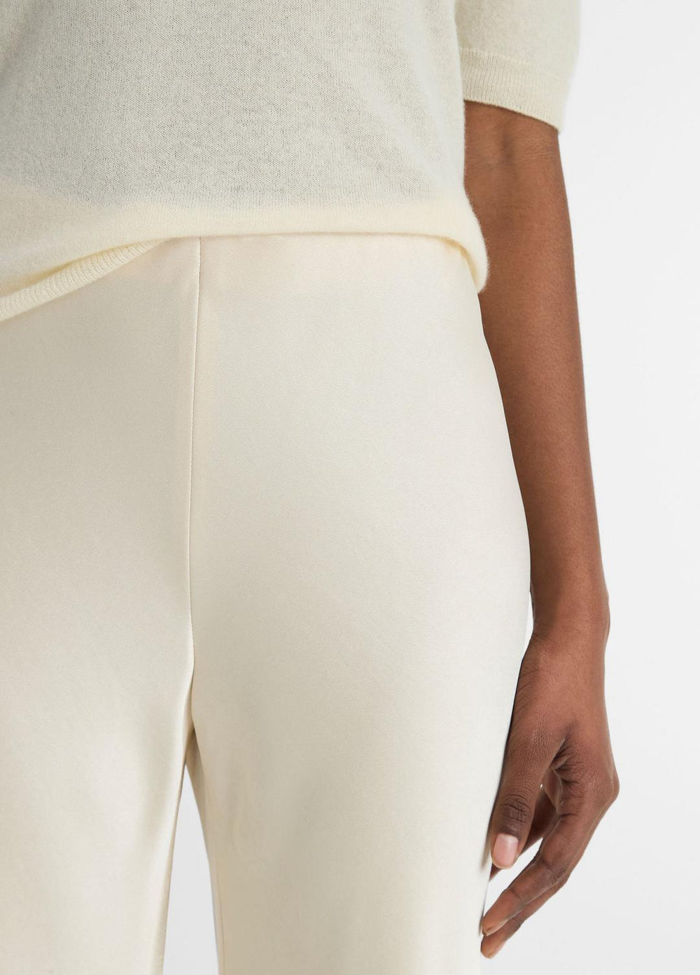 Colette High-Rise Fluid Satin Bias Pant in Pants | Vince Online