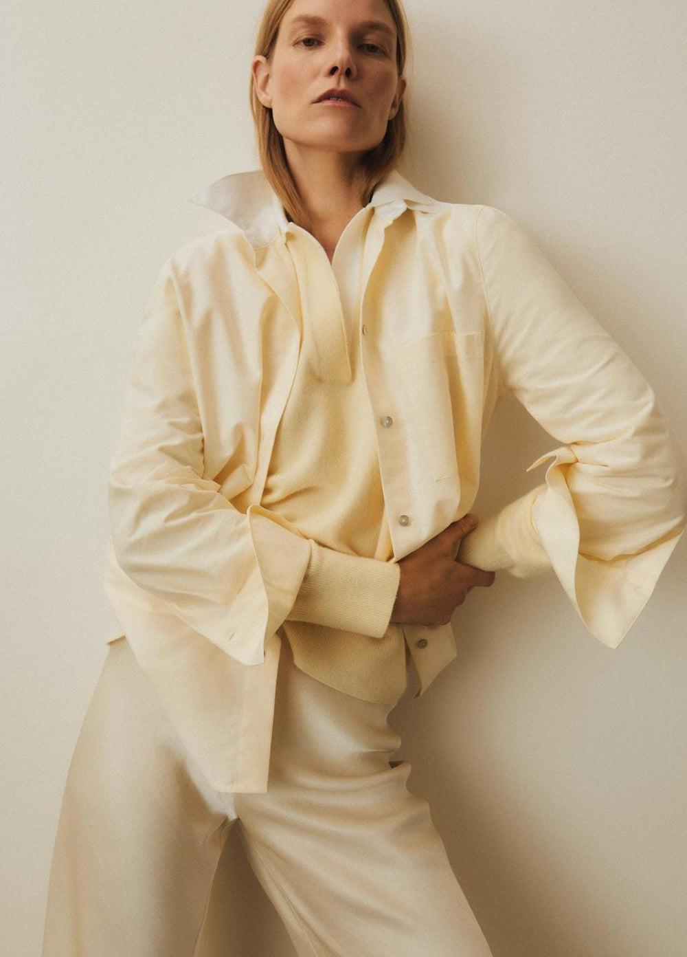 Colette High-Rise Fluid Satin Bias Pant in Pants | Vince Online