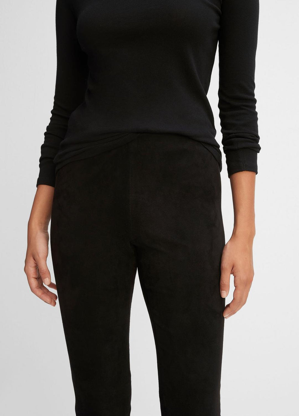 Stretch Suede Split Hem Crop Legging in Leggings | Vince sale