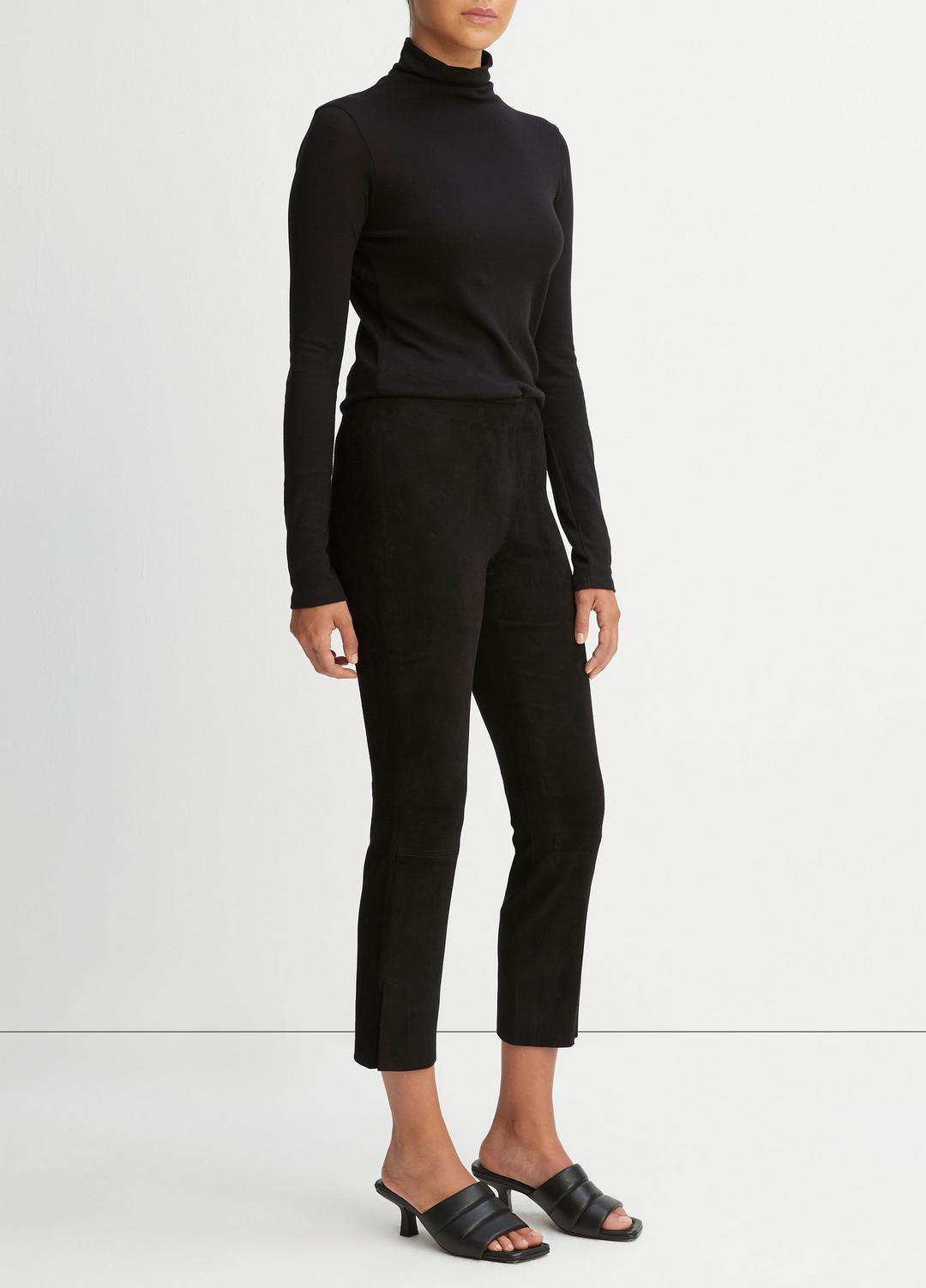 Stretch Suede Split Hem Crop Legging in Leggings | Vince sale