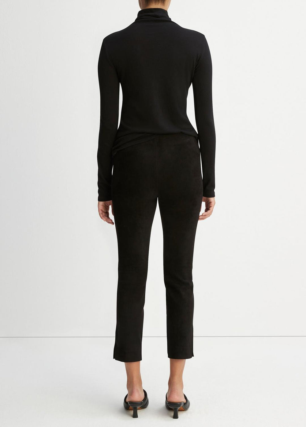 Stretch Suede Split Hem Crop Legging in Leggings | Vince sale