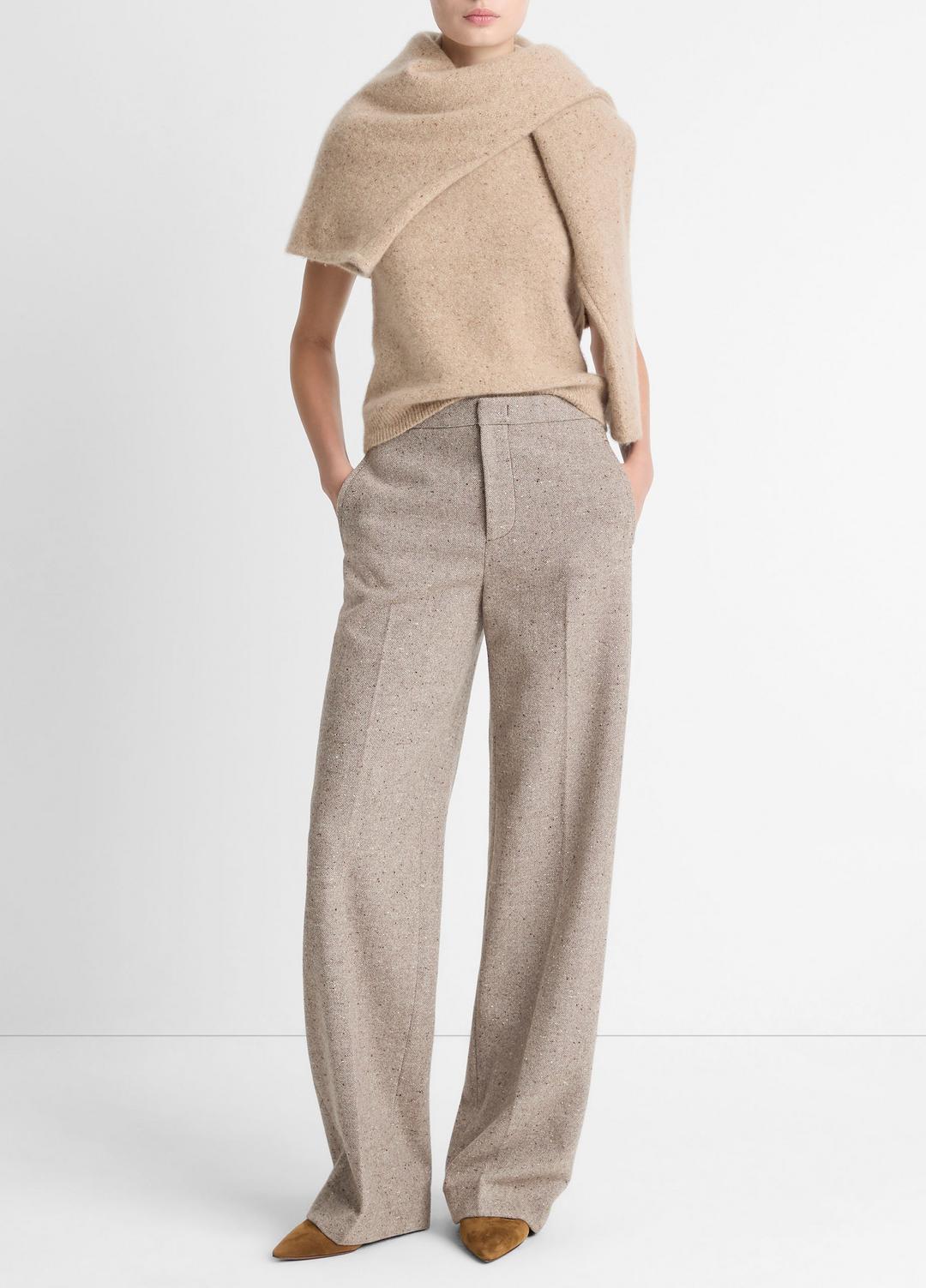 Donegal Wool-Blend Wide-Leg Trouser in Trousers | Vince discount