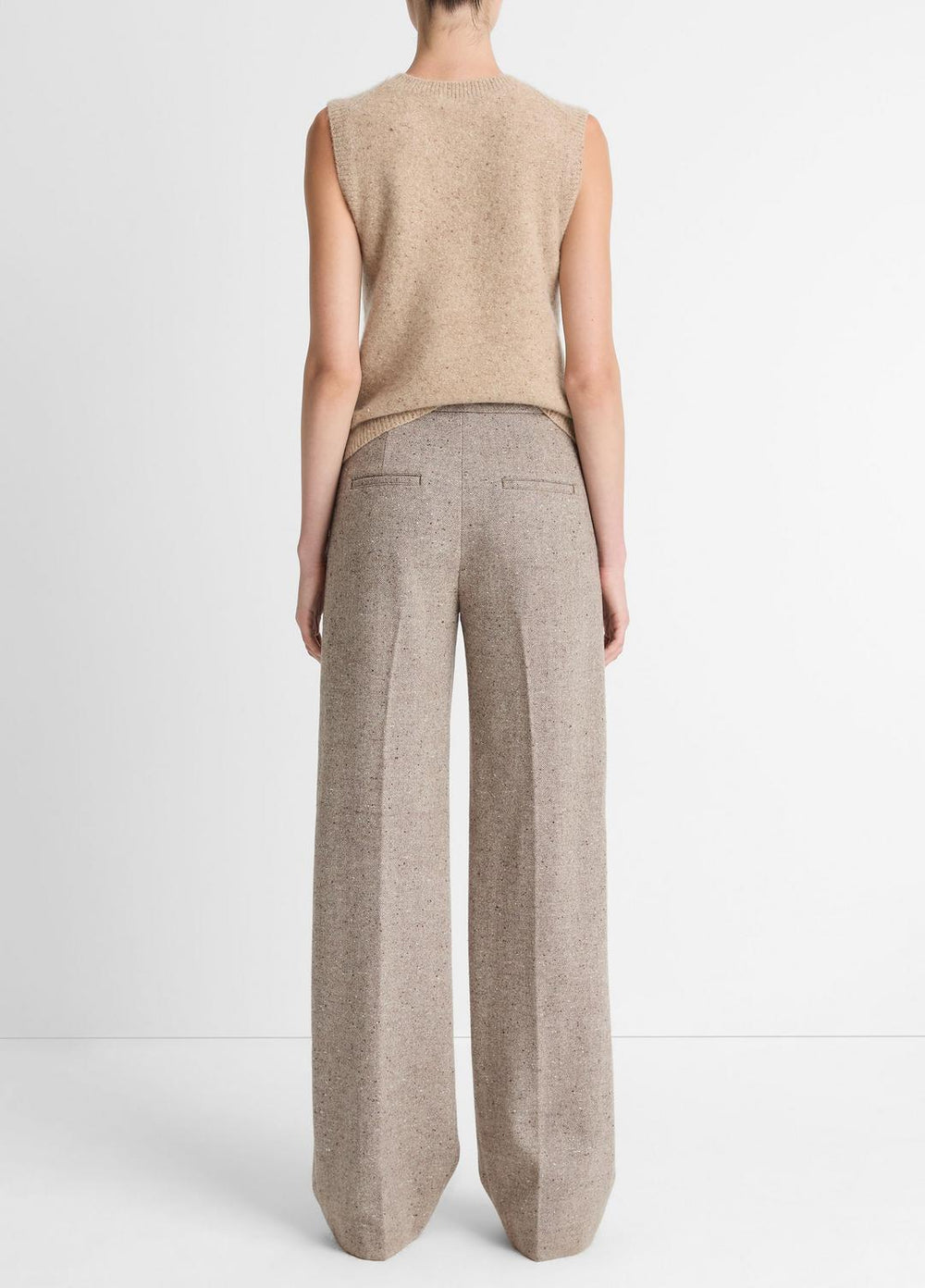 Donegal Wool-Blend Wide-Leg Trouser in Trousers | Vince discount