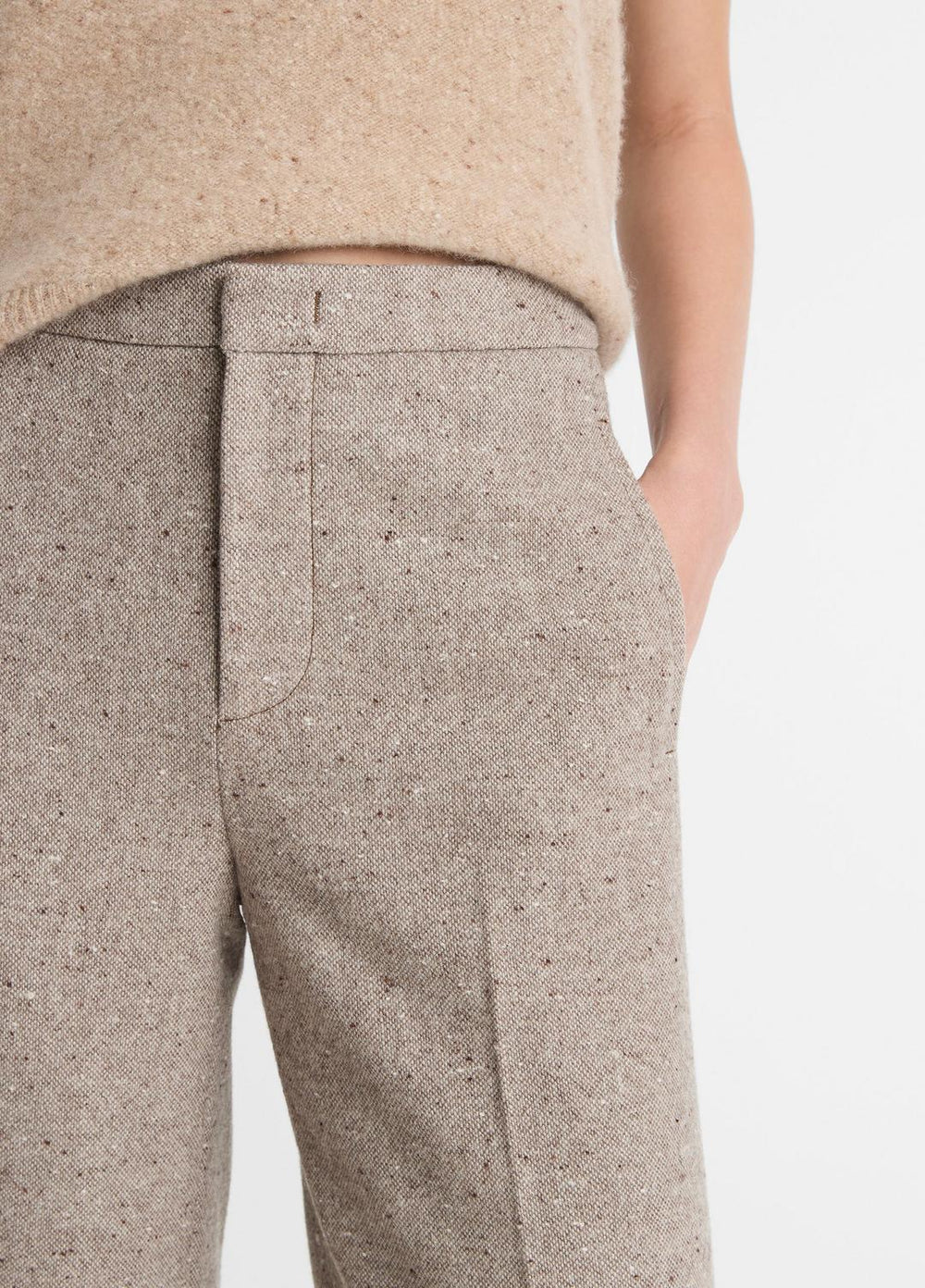 Donegal Wool-Blend Wide-Leg Trouser in Trousers | Vince discount