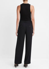 Drop-Waist Pleated Crepe Trouser in Trousers | Vince sale