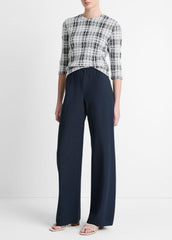 Cotton-Blend High-Waist Bias Pant in Wide Leg | Vince for sale