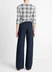 Cotton-Blend High-Waist Bias Pant in Wide Leg | Vince for sale