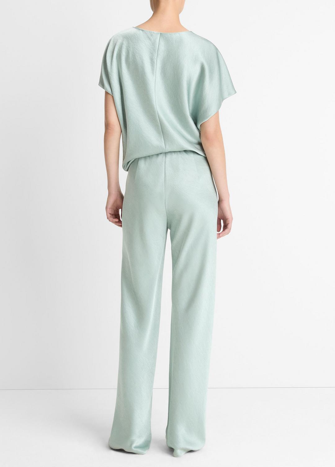 Colette High-Rise Fluid Satin Bias Pant in Trousers | Vince Online
