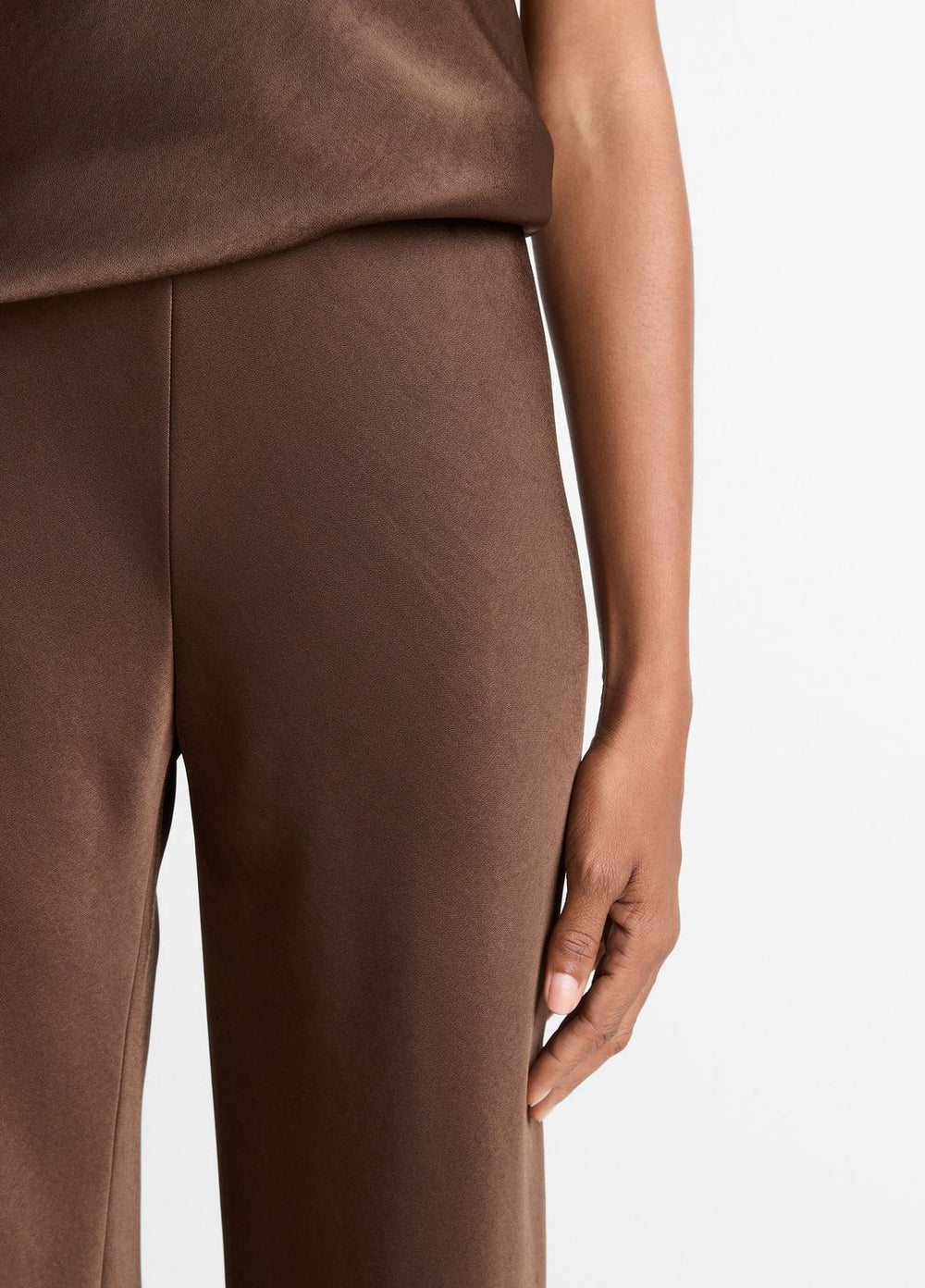 Colette High-Rise Fluid Satin Bias Pant in Trousers | Vince sale