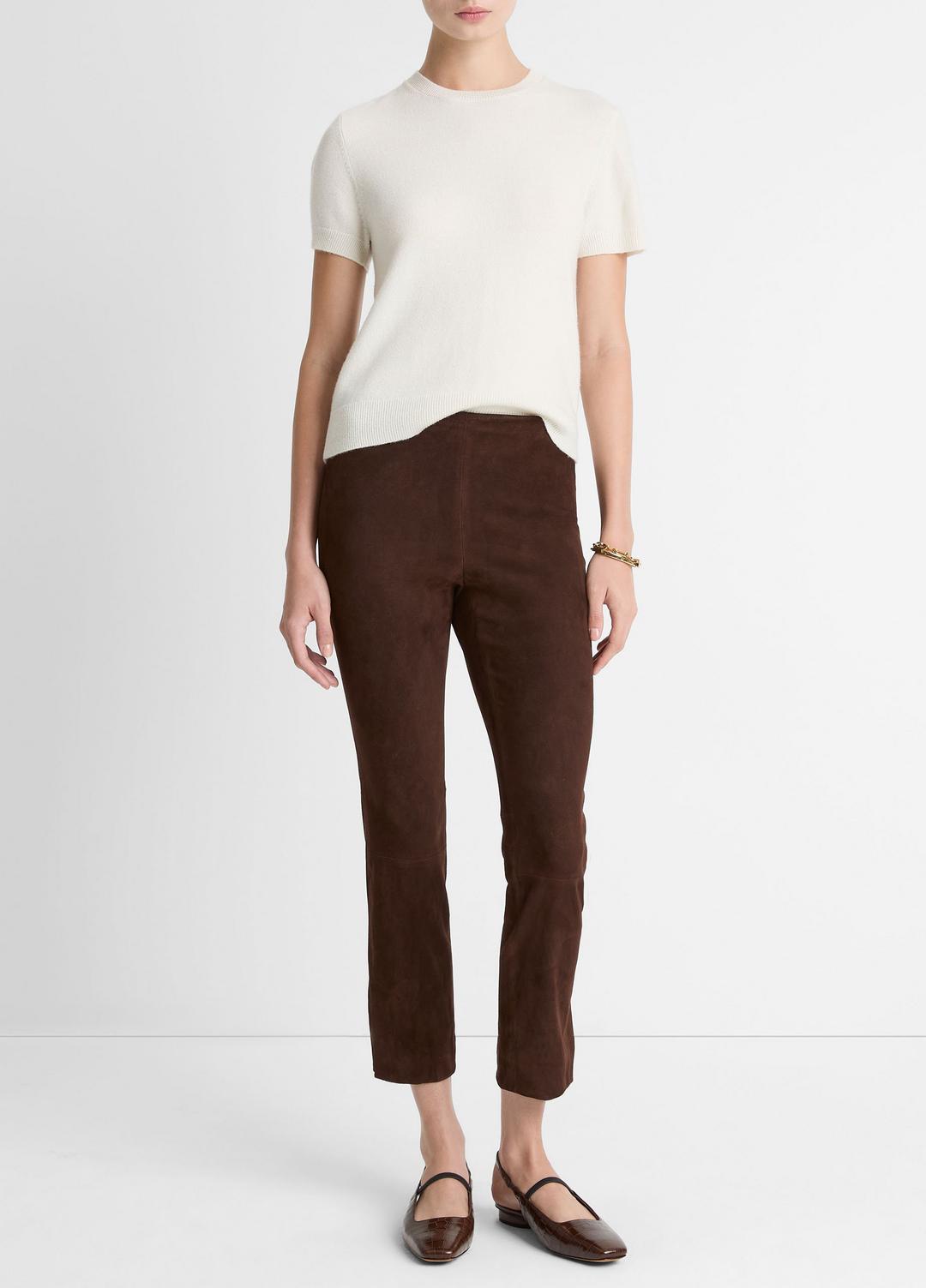 Suede Split-Hem Cropped Pant in Leggings | Vince for sale