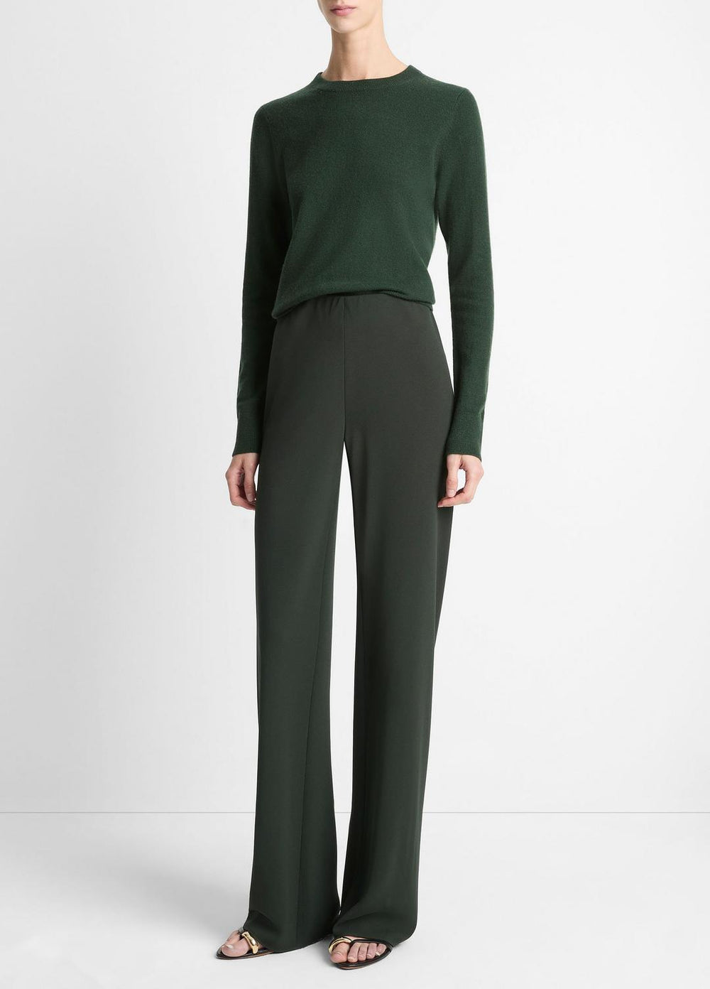 Colette High-Rise Crepe Bias Pant in Trousers | Vince US