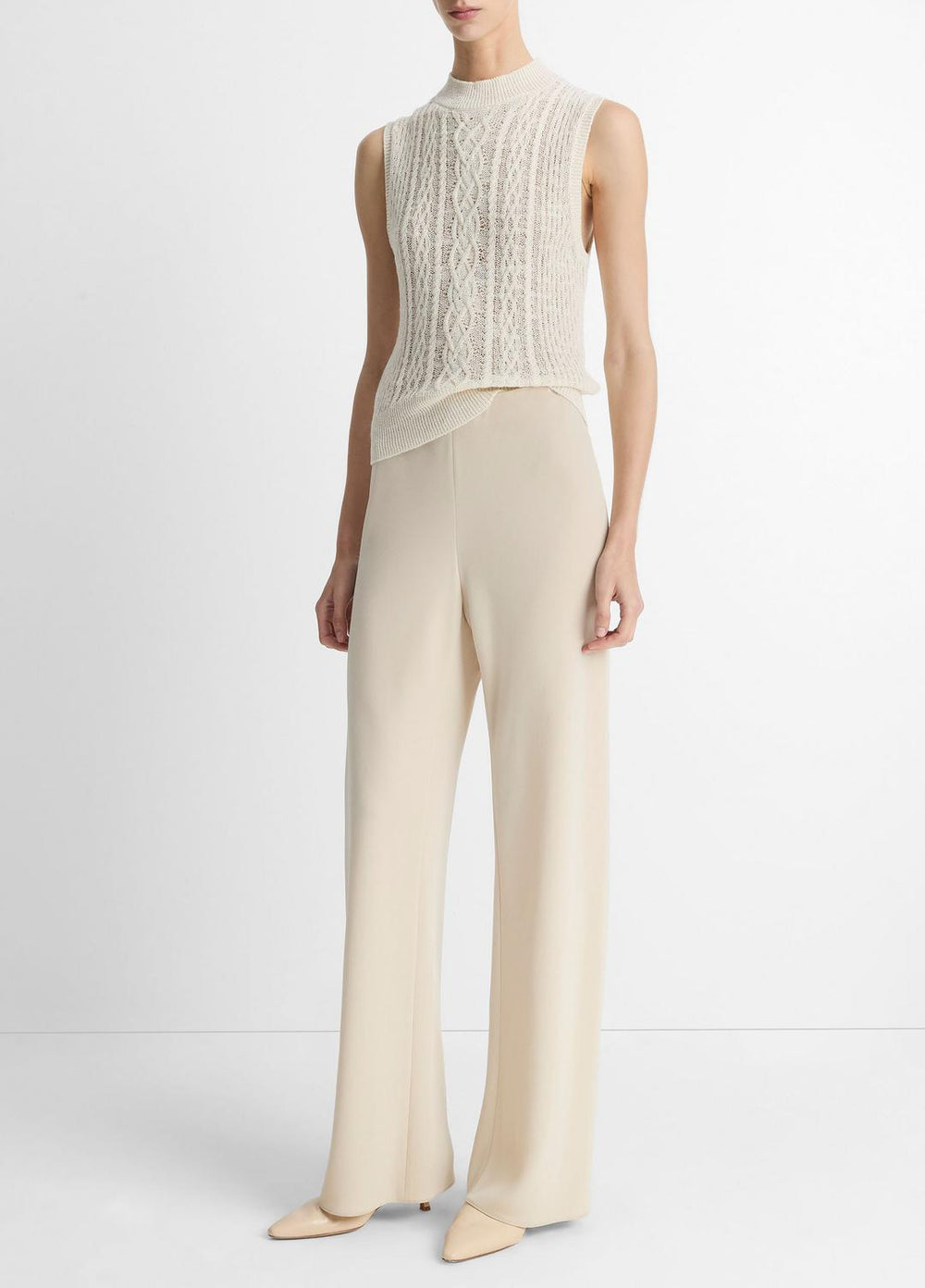 Colette High-Rise Crepe Bias Pant in Trousers | Vince Online