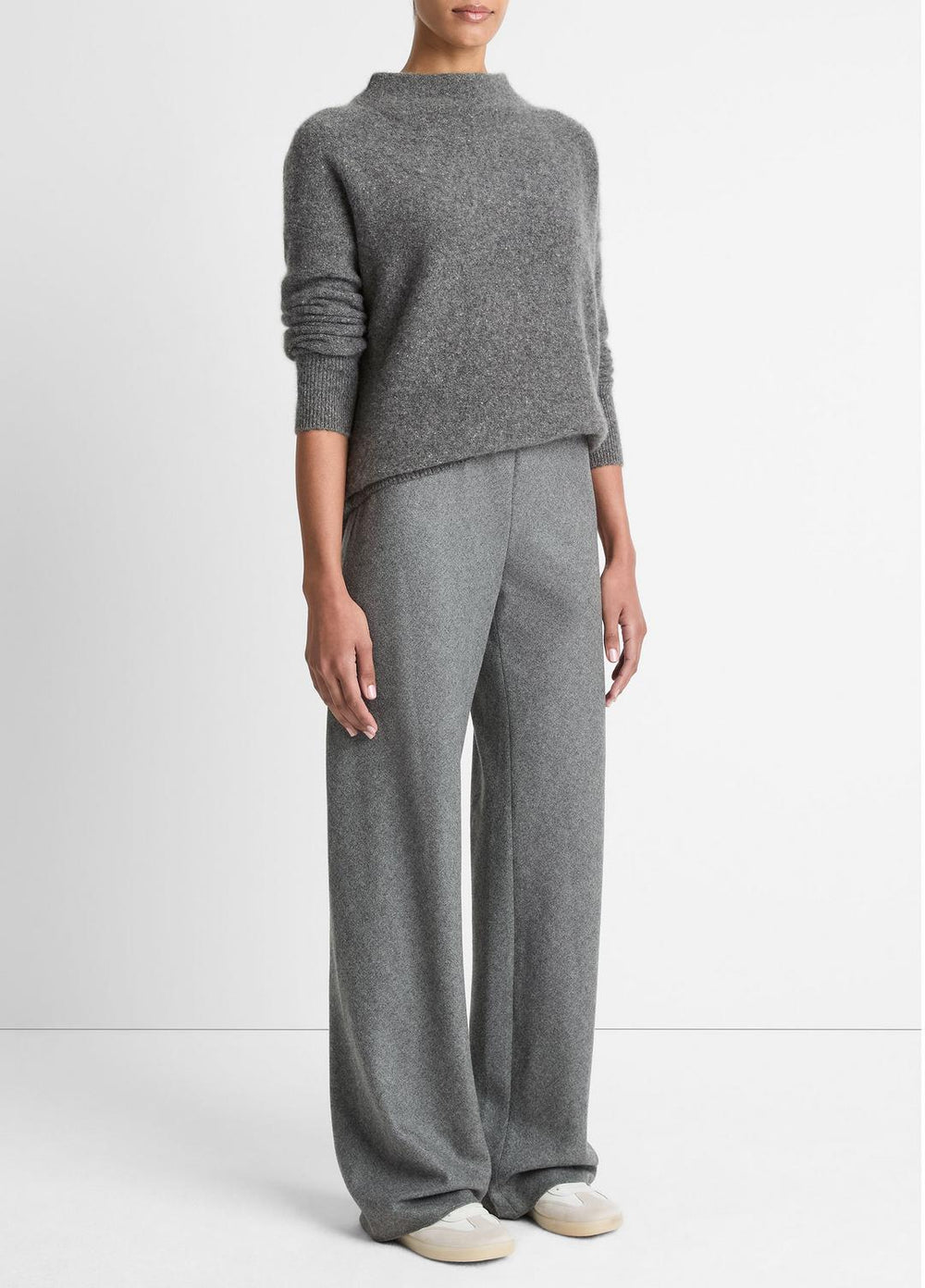 Italian Wool-Blend High-Waist Bias Pant in Trousers | Vince near me