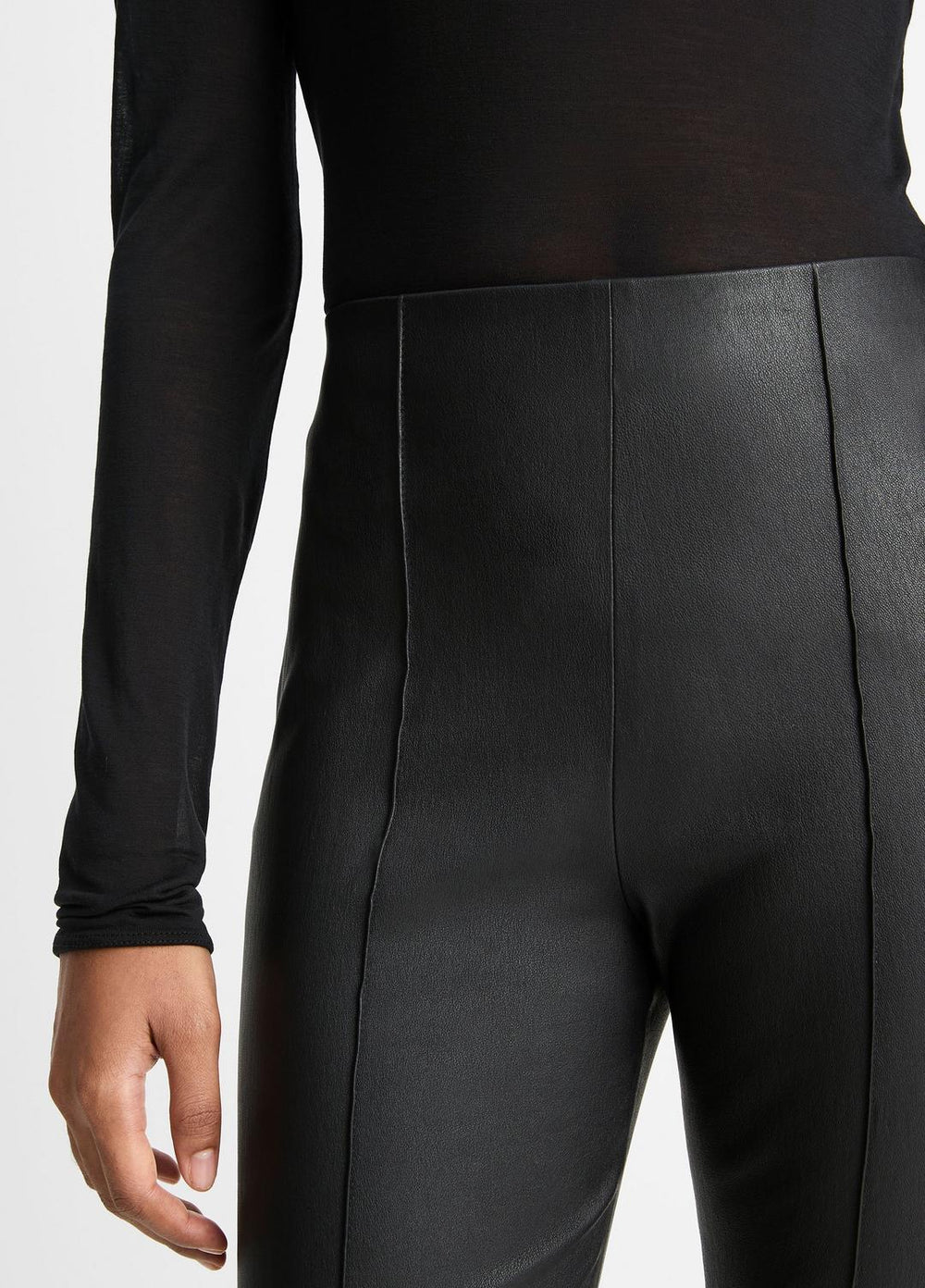 Stretch-Leather Crop Flare Pant in Trousers | Vince for sale