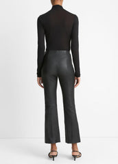 Stretch-Leather Crop Flare Pant in Trousers | Vince for sale