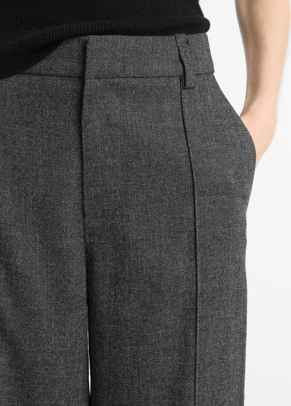 Italian Jaspe Pintuck High-Waist Wide-Leg Pant in Wide Leg | Vince on sale