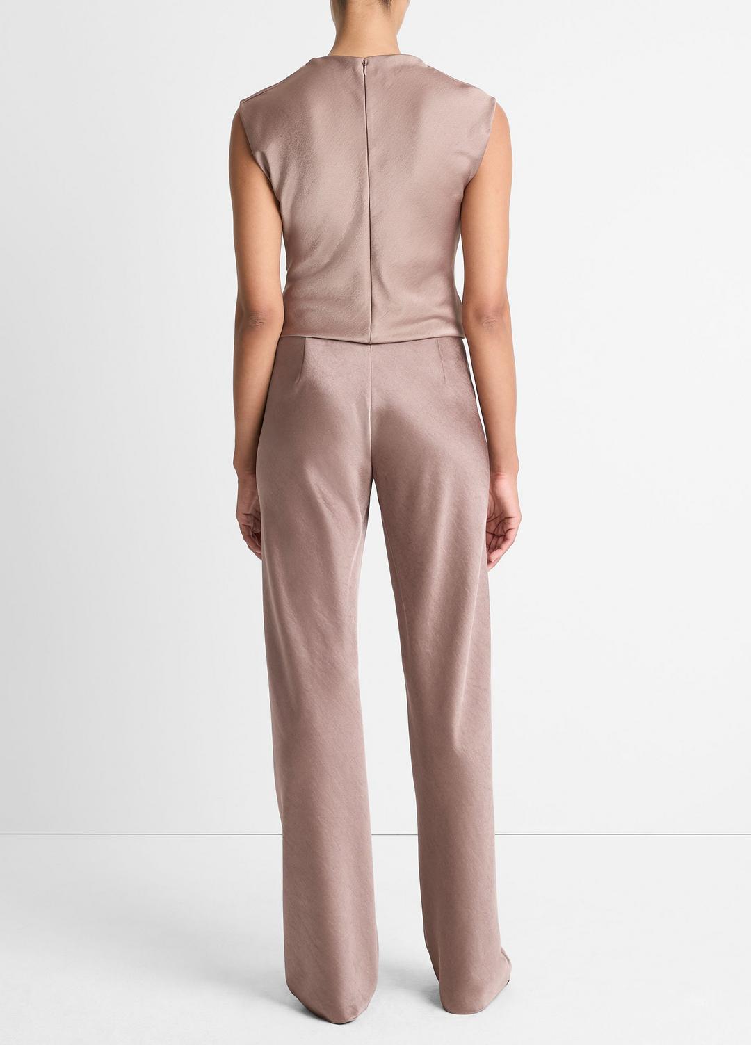 Colette High-Rise Fluid Satin Bias Pant in Trousers | Vince Online