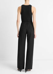 Cotton-Blend High-Waist Bias Pant in Trousers | Vince outlet