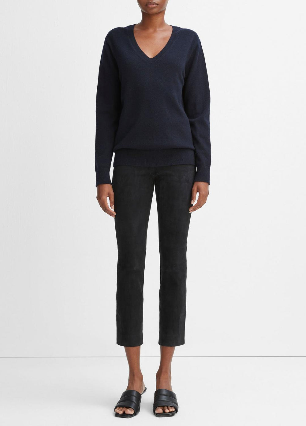 Stretch Suede Split Hem Crop Legging in Leggings | Vince for sale