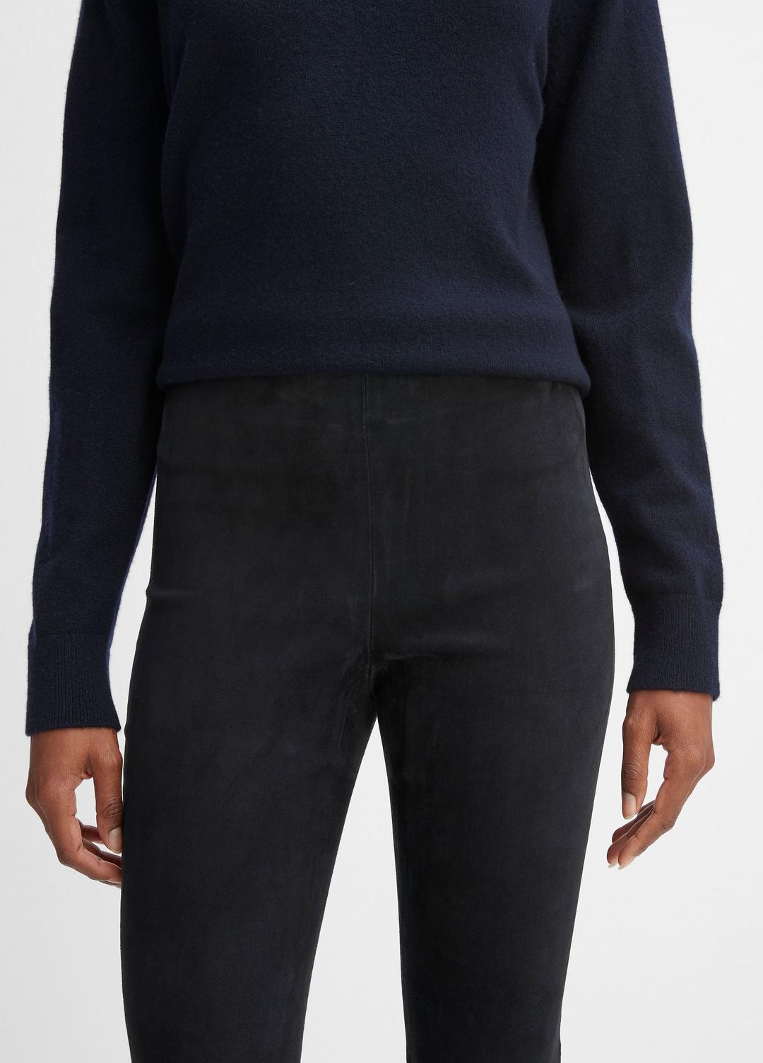 Stretch Suede Split Hem Crop Legging in Leggings | Vince for sale