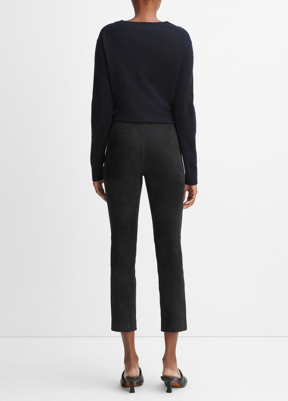 Stretch Suede Split Hem Crop Legging in Leggings | Vince for sale