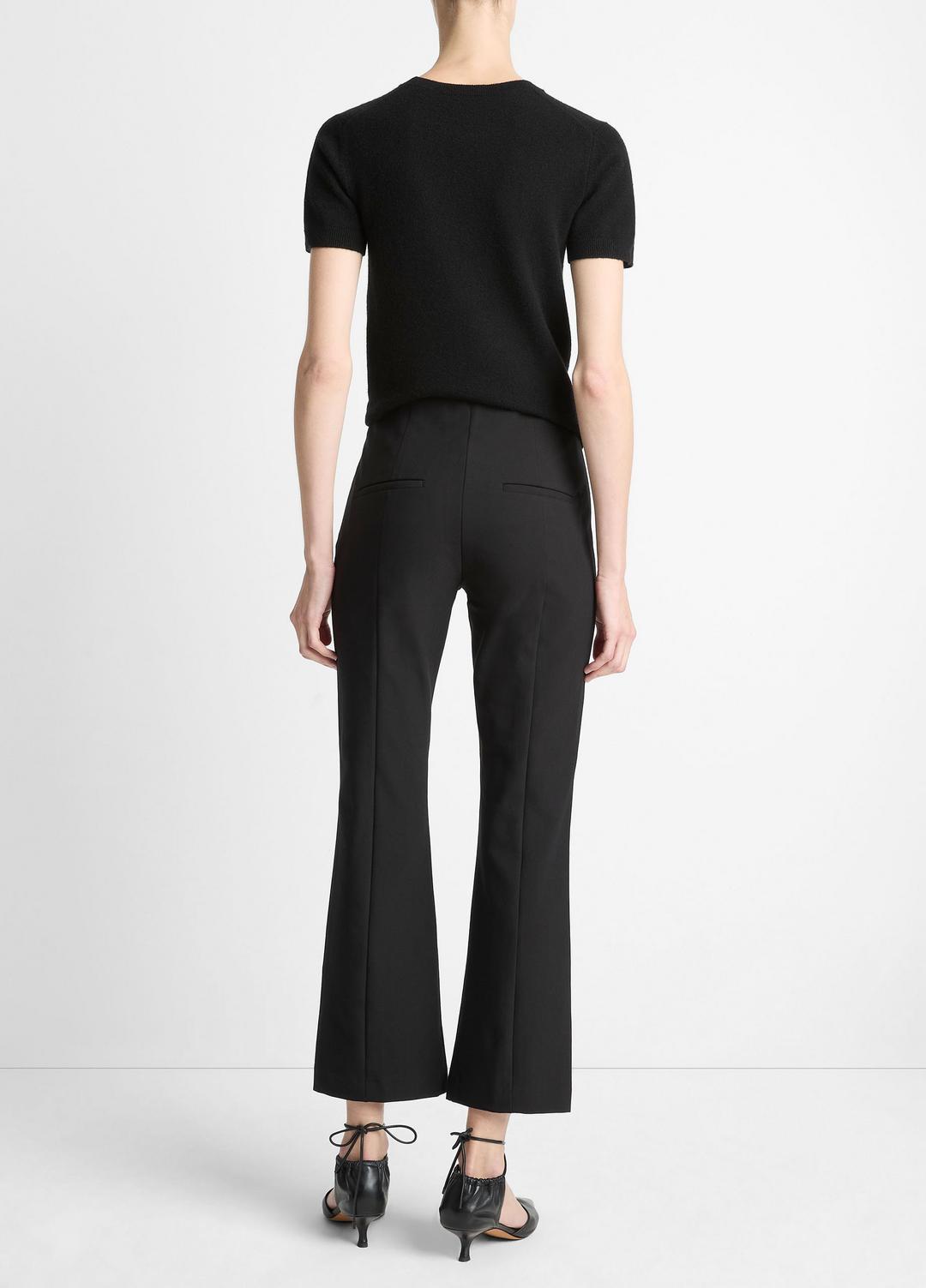 Niki Mid-Rise Pintuck Crop Flare Pant in Trousers | Vince US