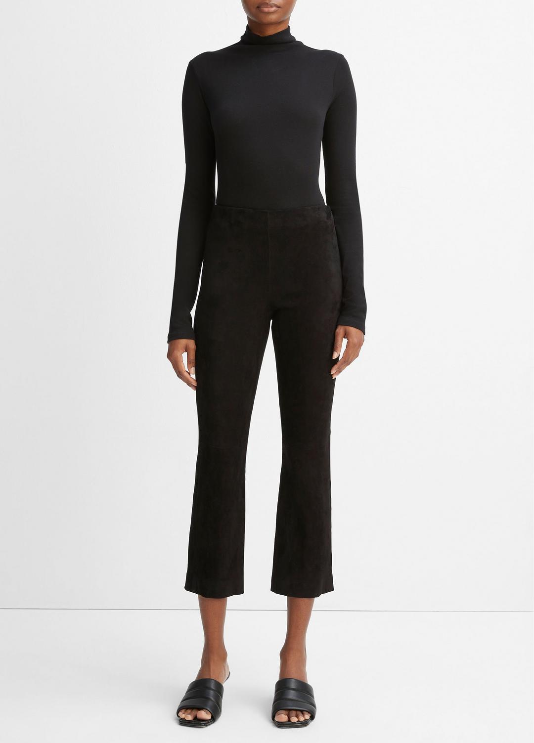 Stretch-Suede Cropped Flare Legging in Leggings | Vince discount