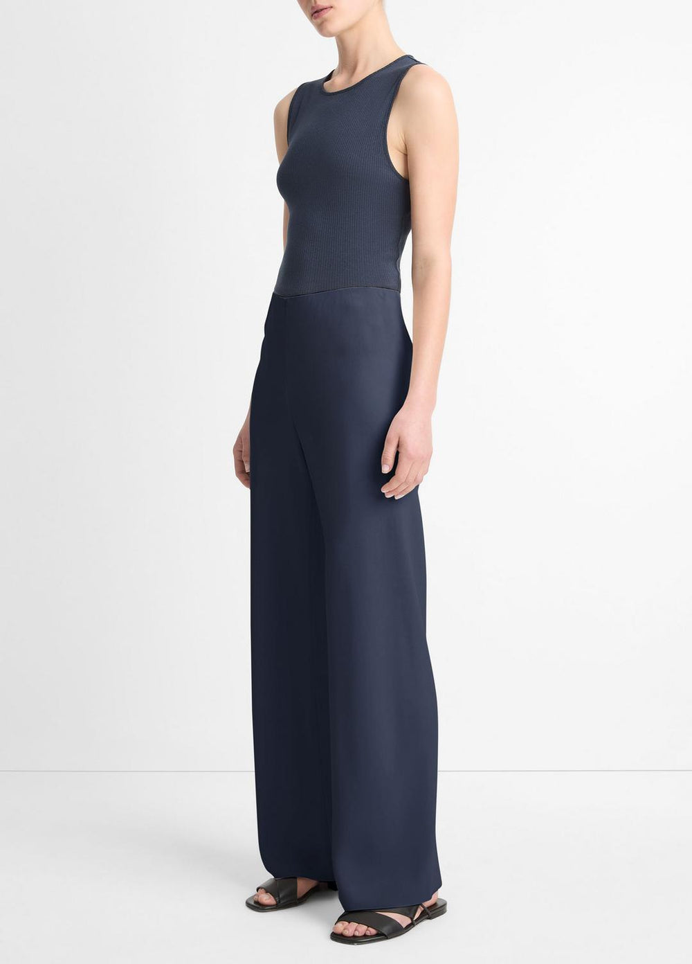 Colette High-Rise Crepe Bias Pant in Trousers | Vince near me