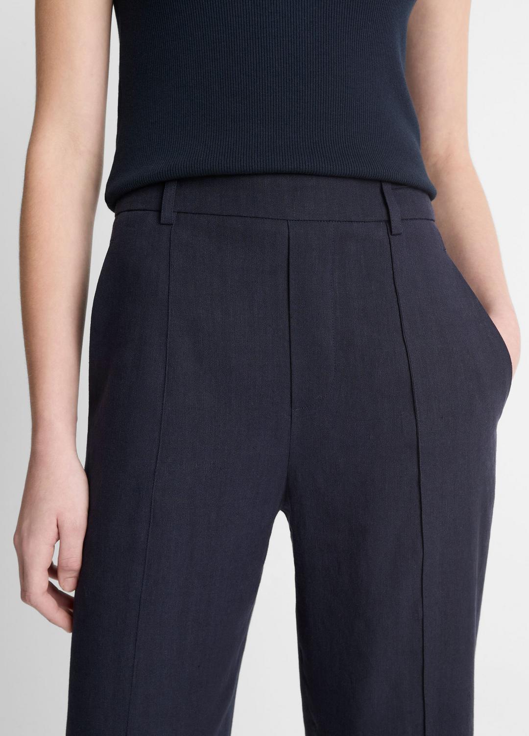 Grace Mid-Rise Linen-Blend Pull-On Pant in Trousers | Vince outlet