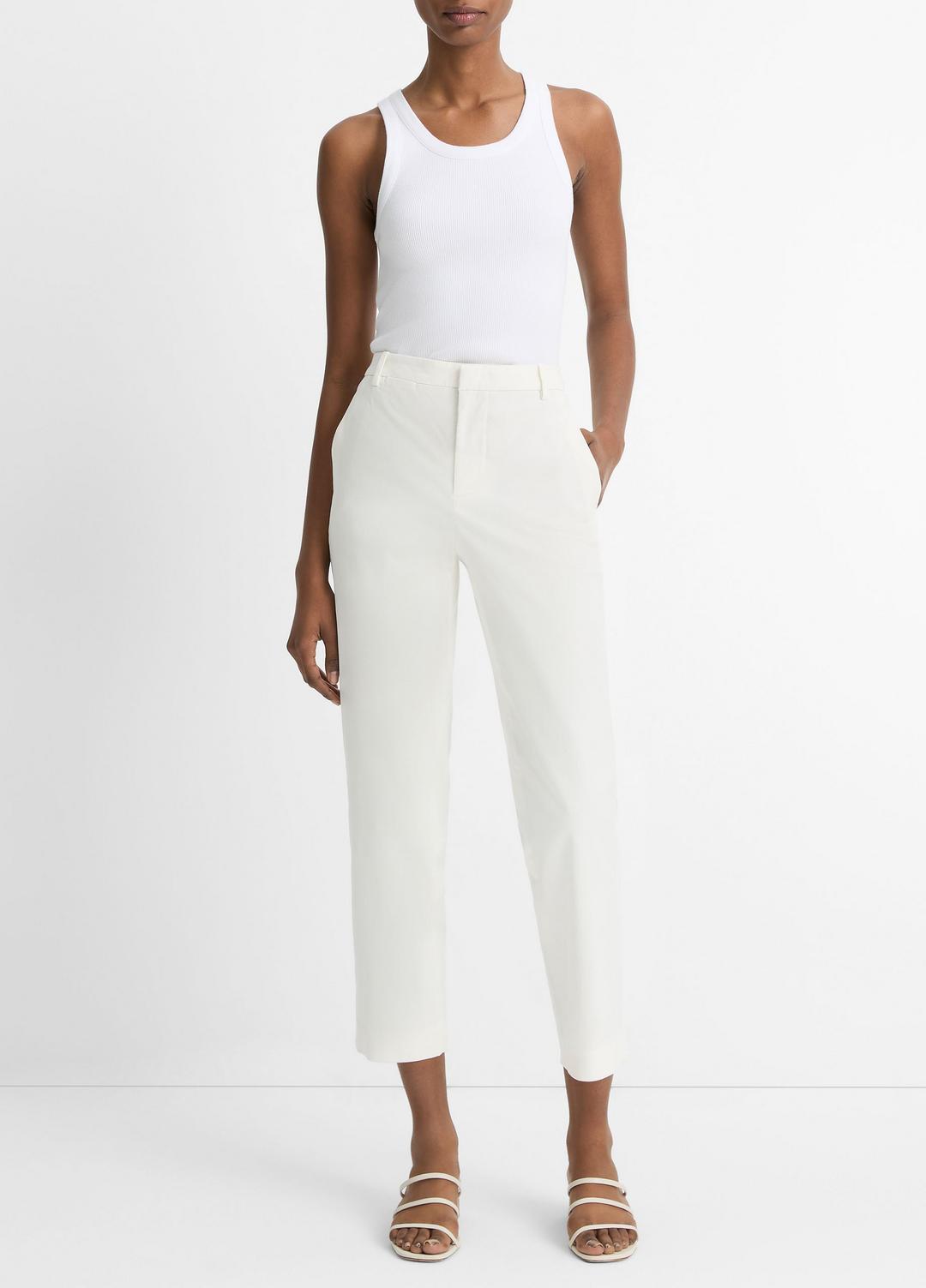 Avery Mid-Rise Italian Stretch-Cotton Chino Pant in Trousers | Vince on sale