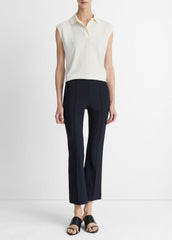 Niki Mid-Rise Pintuck Crop Flare Pant in Pants | Vince Online