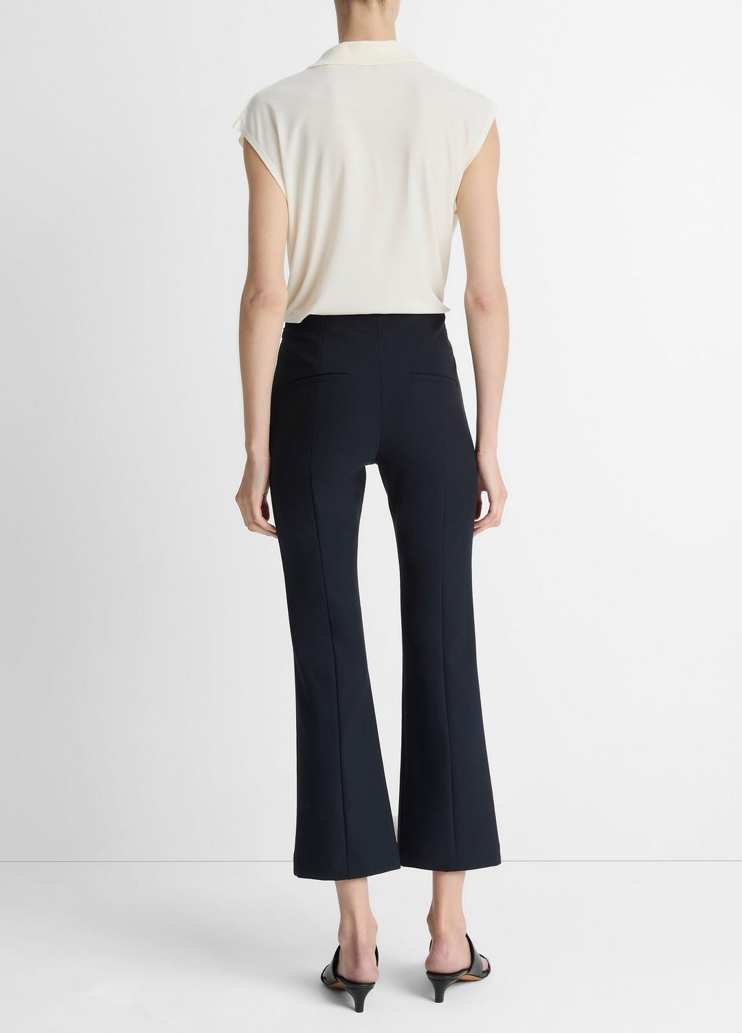Niki Mid-Rise Pintuck Crop Flare Pant in Pants | Vince Online